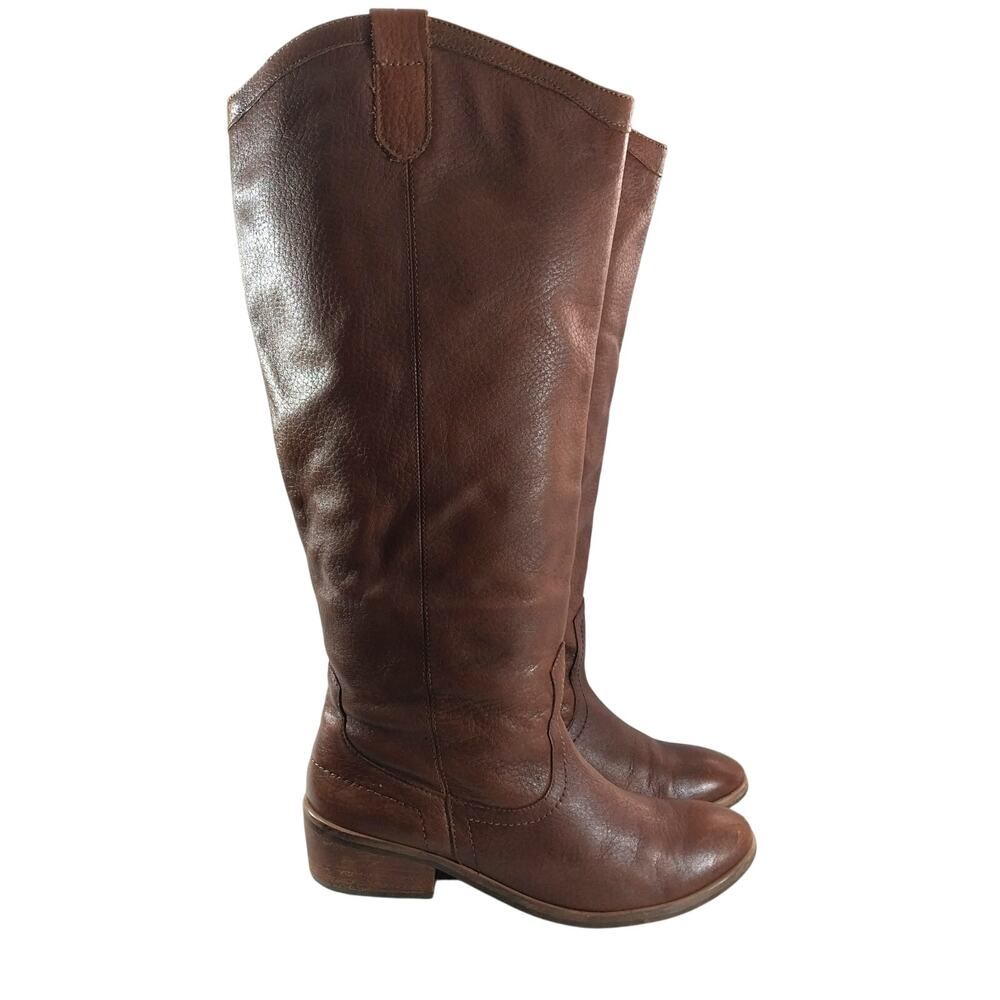 Michael Shannon Tall Brown Leather Heeled Boots